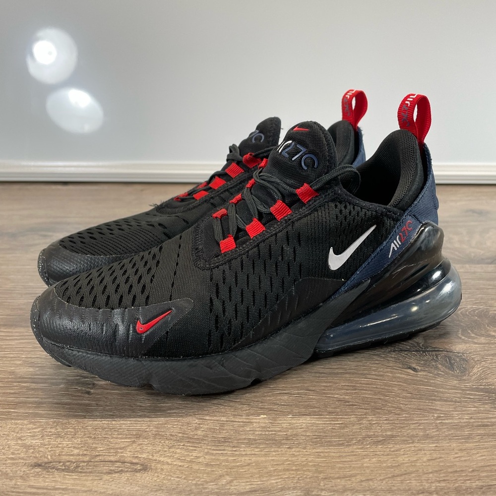 Nike Kids Air Max 270 Black Red White Sneakers
